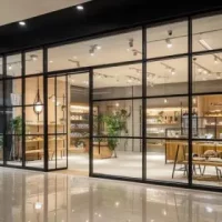 Clear Toughened Glass with Bold Metal Frames